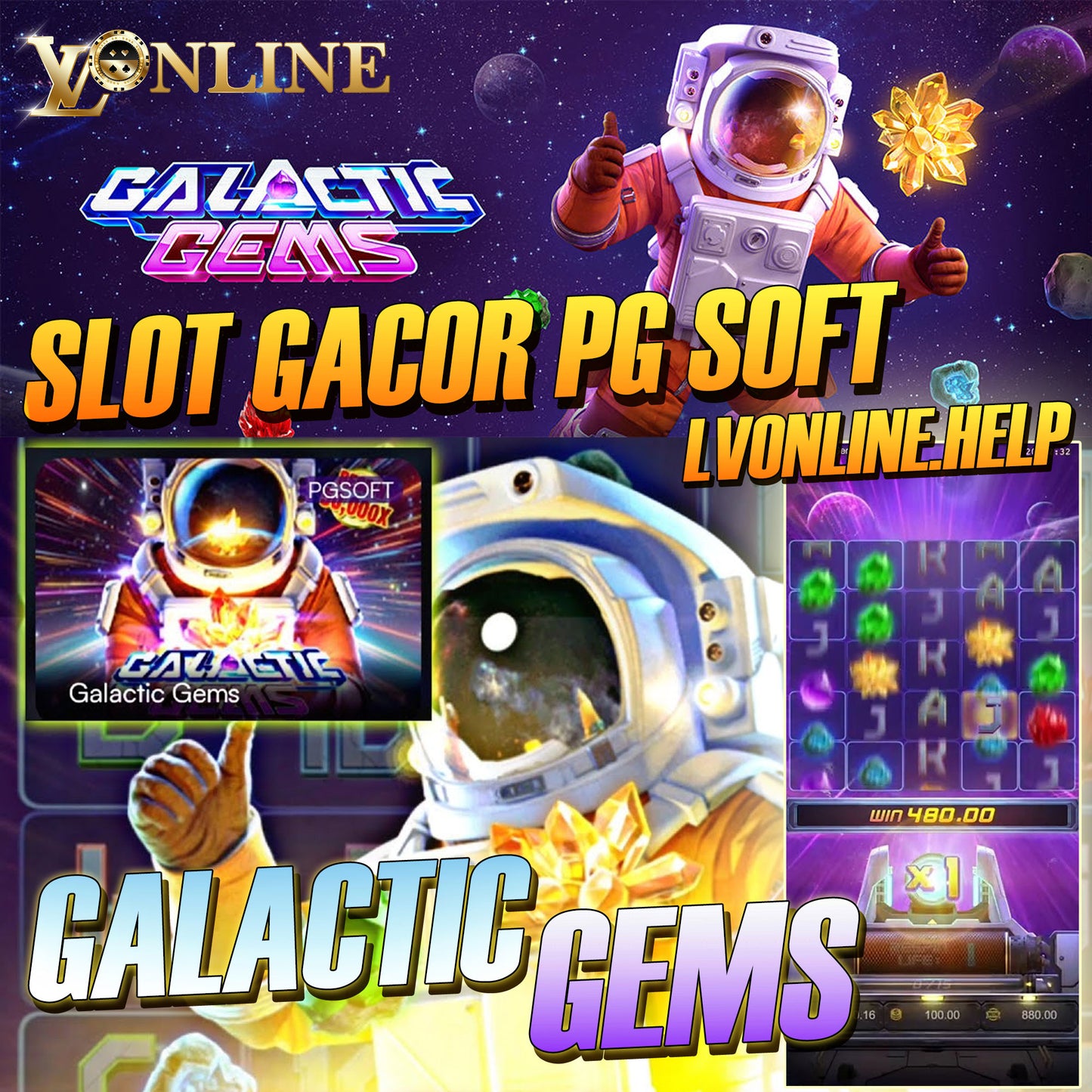 LVONLINE: Main Game Seru Slot PG Soft Gacor Galactic Gems